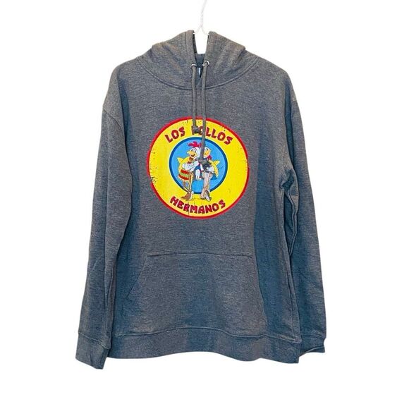 NWOT Breaking Bad Heather Los Pollos Hermanos Graphic Pullover Hoodie Gray XL - Picture 1 of 4